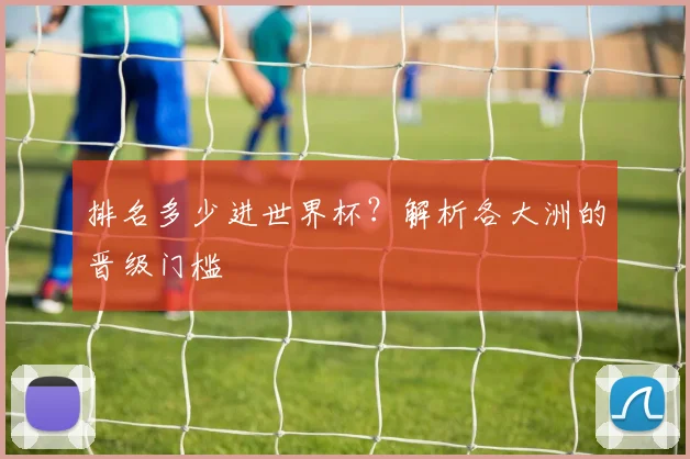 排名多少进世界杯？解析各大洲的晋级门槛