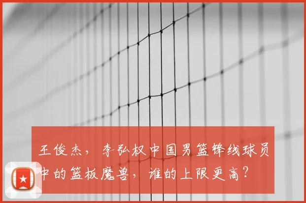 王俊杰，李弘权中国男篮锋线球员中的篮板魔兽，谁的上限更高？